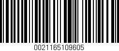 Código de barras (EAN, GTIN, SKU, ISBN): '0021165109605'