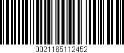 Código de barras (EAN, GTIN, SKU, ISBN): '0021165112452'