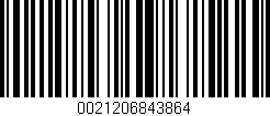Código de barras (EAN, GTIN, SKU, ISBN): '0021206843864'