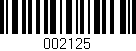 Código de barras (EAN, GTIN, SKU, ISBN): '002125'