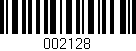 Código de barras (EAN, GTIN, SKU, ISBN): '002128'