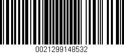 Código de barras (EAN, GTIN, SKU, ISBN): '0021299148532'