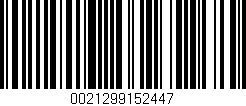 Código de barras (EAN, GTIN, SKU, ISBN): '0021299152447'
