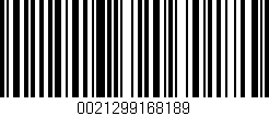 Código de barras (EAN, GTIN, SKU, ISBN): '0021299168189'
