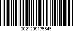 Código de barras (EAN, GTIN, SKU, ISBN): '0021299175545'