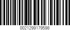 Código de barras (EAN, GTIN, SKU, ISBN): '0021299179598'
