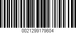 Código de barras (EAN, GTIN, SKU, ISBN): '0021299179604'