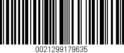 Código de barras (EAN, GTIN, SKU, ISBN): '0021299179635'