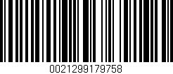 Código de barras (EAN, GTIN, SKU, ISBN): '0021299179758'