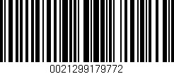 Código de barras (EAN, GTIN, SKU, ISBN): '0021299179772'