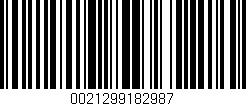 Código de barras (EAN, GTIN, SKU, ISBN): '0021299182987'
