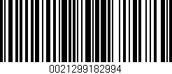 Código de barras (EAN, GTIN, SKU, ISBN): '0021299182994'