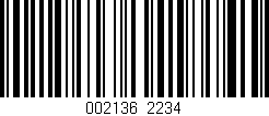 Código de barras (EAN, GTIN, SKU, ISBN): '002136|2234'
