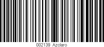 Código de barras (EAN, GTIN, SKU, ISBN): '002139|Azclaro'