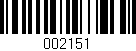 Código de barras (EAN, GTIN, SKU, ISBN): '002151'