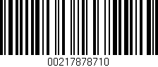 Código de barras (EAN, GTIN, SKU, ISBN): '00217878710'