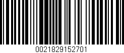 Código de barras (EAN, GTIN, SKU, ISBN): '0021829152701'