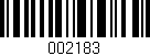 Código de barras (EAN, GTIN, SKU, ISBN): '002183'