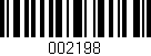 Código de barras (EAN, GTIN, SKU, ISBN): '002198'