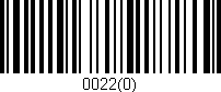 Código de barras (EAN, GTIN, SKU, ISBN): '0022(0)'