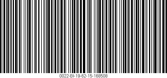 Código de barras (EAN, GTIN, SKU, ISBN): '0022-BI-19-62-15-168508'