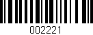 Código de barras (EAN, GTIN, SKU, ISBN): '002221'