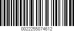 Código de barras (EAN, GTIN, SKU, ISBN): '0022255074612'