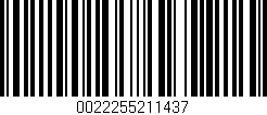 Código de barras (EAN, GTIN, SKU, ISBN): '0022255211437'