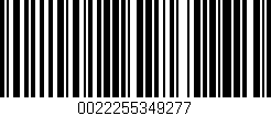 Código de barras (EAN, GTIN, SKU, ISBN): '0022255349277'