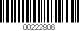 Código de barras (EAN, GTIN, SKU, ISBN): '00222806'