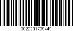 Código de barras (EAN, GTIN, SKU, ISBN): '0022291799449'