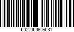 Código de barras (EAN, GTIN, SKU, ISBN): '0022308695061'