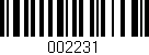 Código de barras (EAN, GTIN, SKU, ISBN): '002231'