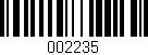 Código de barras (EAN, GTIN, SKU, ISBN): '002235'