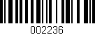 Código de barras (EAN, GTIN, SKU, ISBN): '002236'