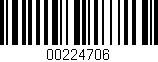 Código de barras (EAN, GTIN, SKU, ISBN): '00224706'