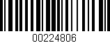 Código de barras (EAN, GTIN, SKU, ISBN): '00224806'