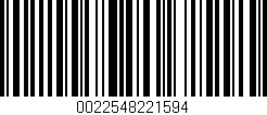 Código de barras (EAN, GTIN, SKU, ISBN): '0022548221594'