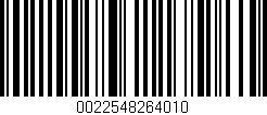 Código de barras (EAN, GTIN, SKU, ISBN): '0022548264010'