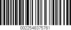 Código de barras (EAN, GTIN, SKU, ISBN): '0022548375761'