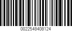 Código de barras (EAN, GTIN, SKU, ISBN): '0022548408124'