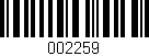 Código de barras (EAN, GTIN, SKU, ISBN): '002259'