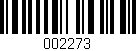 Código de barras (EAN, GTIN, SKU, ISBN): '002273'