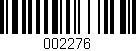 Código de barras (EAN, GTIN, SKU, ISBN): '002276'