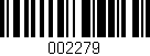 Código de barras (EAN, GTIN, SKU, ISBN): '002279'
