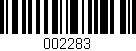 Código de barras (EAN, GTIN, SKU, ISBN): '002283'