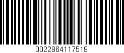 Código de barras (EAN, GTIN, SKU, ISBN): '0022864117519'