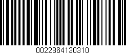 Código de barras (EAN, GTIN, SKU, ISBN): '0022864130310'