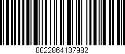 Código de barras (EAN, GTIN, SKU, ISBN): '0022864137982'
