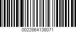 Código de barras (EAN, GTIN, SKU, ISBN): '0022864138071'